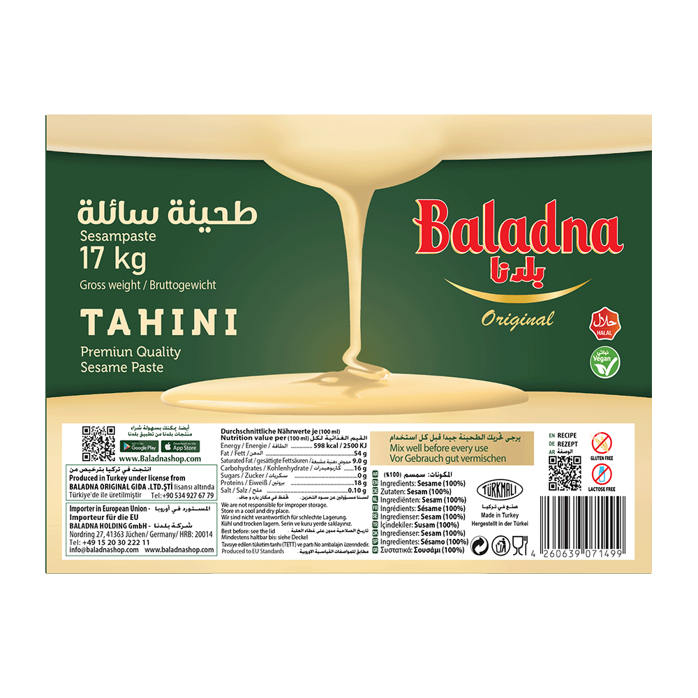 Baladna Tahini (Sesam paste) – Oriental 17000 g