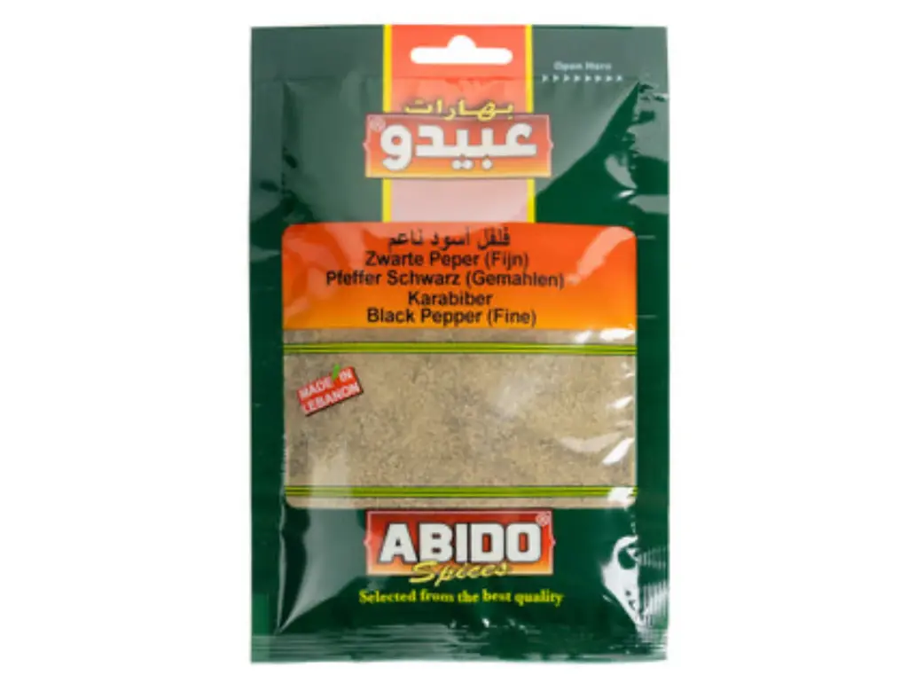 Poivre noir moulu 50 gr ABIDO 10 sachet 