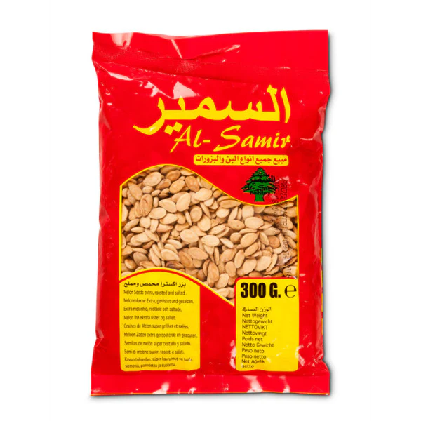 ALSAMIR - GRAINES DE MELON (S) - 300g
Graines de melon / Melon Seeds / بزربطيخ محمص و مملح