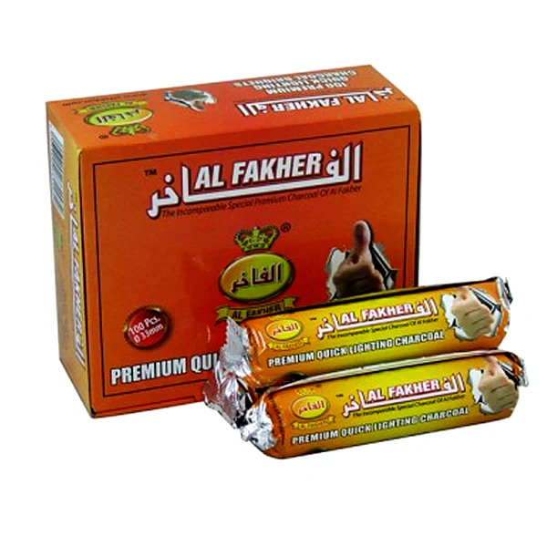 Boîte de Charbons de Bois AL FAKHER 33 mm - 100 pièces