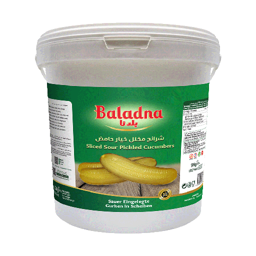 Baladna Sliced Sour Pickled Cucumbers Oriental style 15000 g