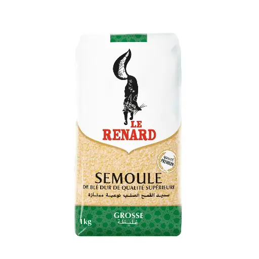 Semoule de blé grosse LE RENARD 1kg 12p 